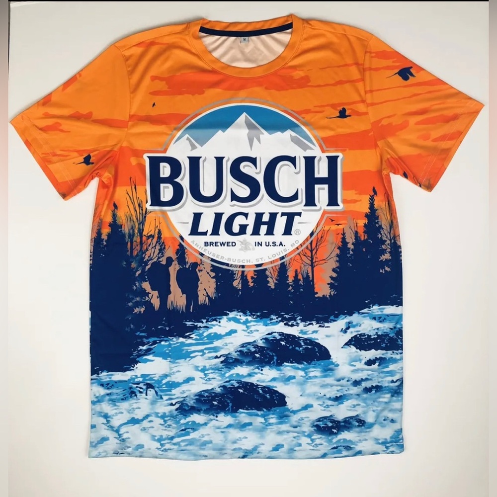 Bush Light Mens T-shirt  Size Medium Great Condition Print On Front/Back RARE